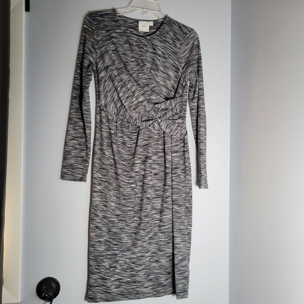ASOS Maternity Heather Gray Twist Knot Long Sleeve Dress Size US 4